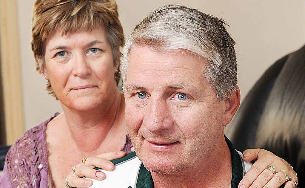 Urangan butcher Mark Irving and wife Edwina who saved him when he had a heart attack. Urangan butcher Mark Irving and wife Edwina who saved him when he had a heart attack.